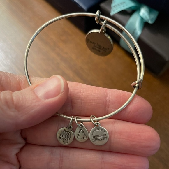Silver H Alex and Ani adjustable bracelet - Picture 3 of 3